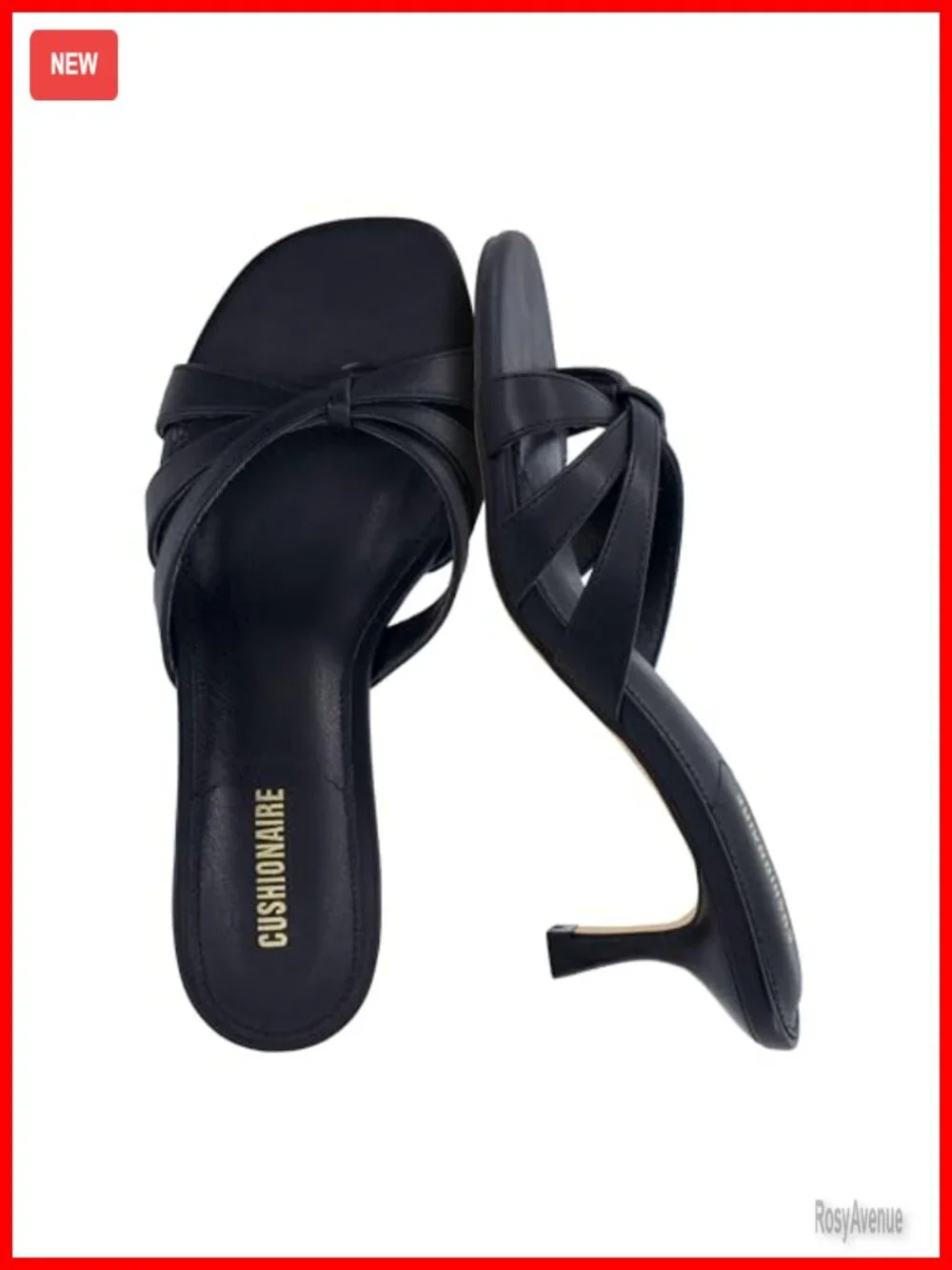 Strappy Kitten Heels with Memory Foam, Dressy Open Toe Low Heel Sandals